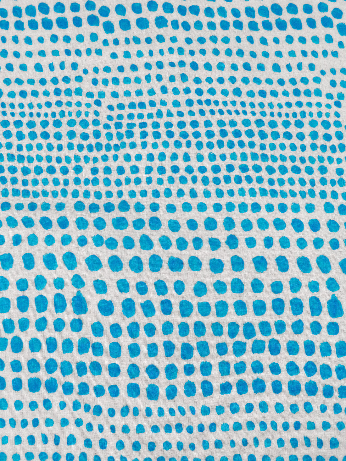Bondi Blue/Off-White 100% Cotton Abstract Sequential Dot Print Voile - LA Designer - 55W
