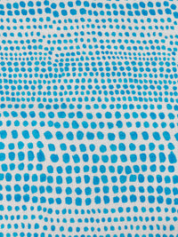 Bondi Blue/Off-White 100% Cotton Abstract Sequential Dot Print Voile - LA Designer - 55W