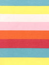 Canary/Mandarin/Orchid Pink/Multi Cotton/Polyester/Lycra Horizontal Multi Stripe Jersey Knit 58W