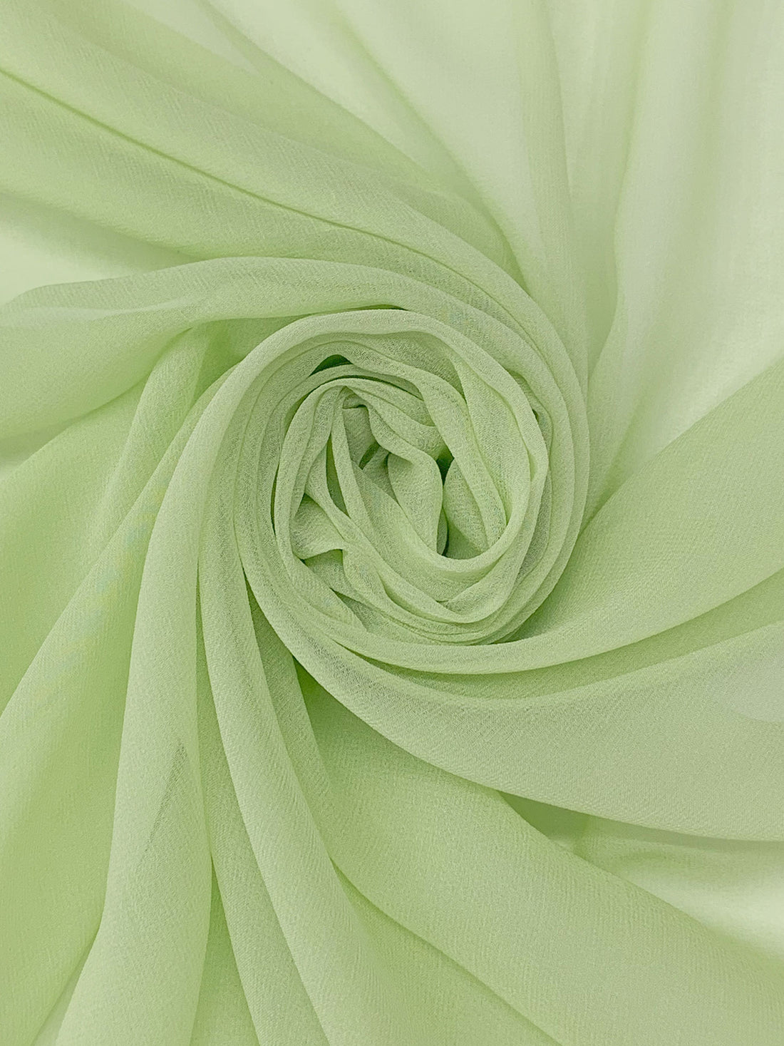 Soft Olivine 100% Silk Chiffon 54W