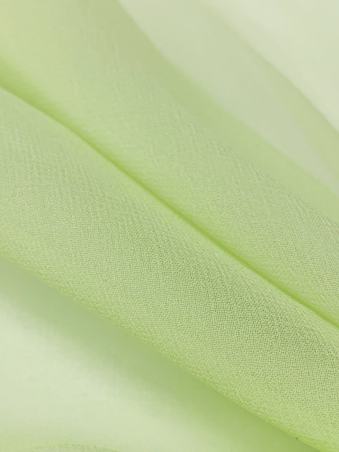 Soft Olivine 100% Silk Chiffon 54W