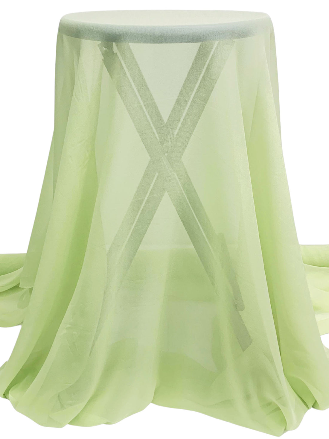 Soft Olivine 100% Silk Chiffon 54W