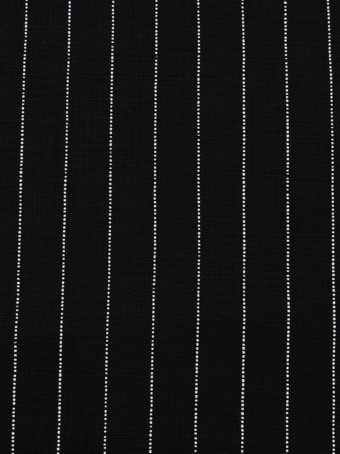 Black/White 100% Linen Vertical Pinstripe Weave Suiting 58W