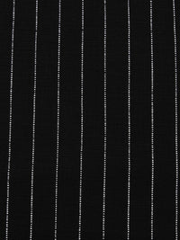 Black/White 100% Linen Vertical Pinstripe Weave Suiting 58W