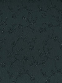 Charcoal Acetate/Metallic Floral Vine Weave Satin Jacquard 54W