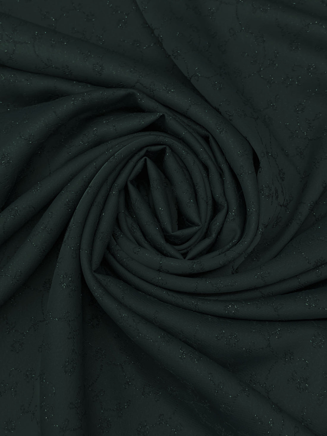 Charcoal Acetate/Metallic Floral Vine Weave Satin Jacquard 54W