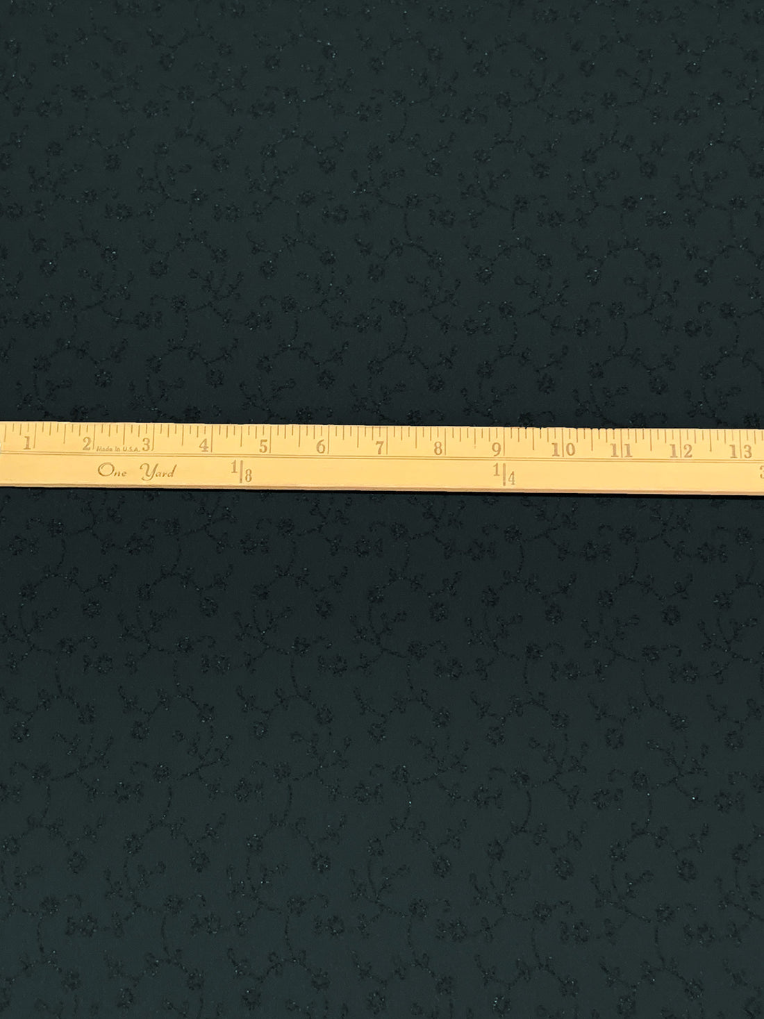 Charcoal Acetate/Metallic Floral Vine Weave Satin Jacquard 54W