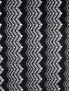 Ink Black Polyester/Lycra Geometric Vertical Stripe Design Stretch Lace Knit 52W