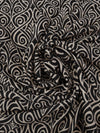 Shaker Beige/Black Nylon/Lycra Ornate Damask Print Activewear/Swimwear Knit - Spunkwear - 58W