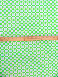 Kiwi Green/Light Blue/Pure White Polyester/Lycra Geometric Print Jersey Knit 61W