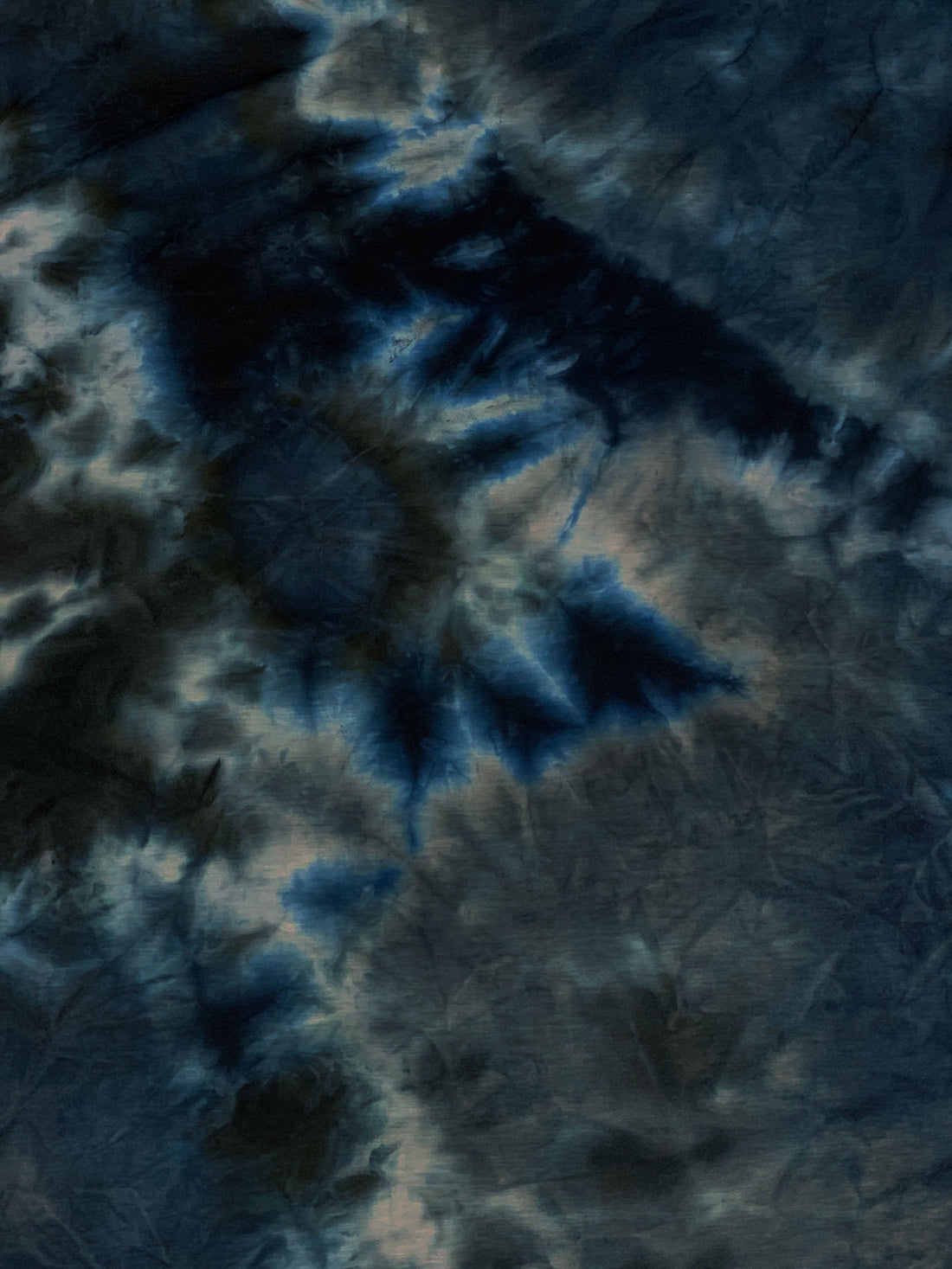 Admiral Blue/Camel/Multi 100% Polyester Tie-Dye French Terry Knit 59W