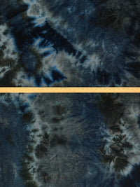 Admiral Blue/Camel/Multi 100% Polyester Tie-Dye French Terry Knit 59W