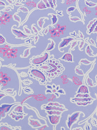 Periwinkle/White/Raspberry Pink Nylon/Lycra Floral Paisley Print Activewear/Swimwear Knit - Spunkwear - 60W