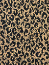 Black/Camel Rayon/Acetate Small Animal Print Jacquard - Imported from Italy - 54W