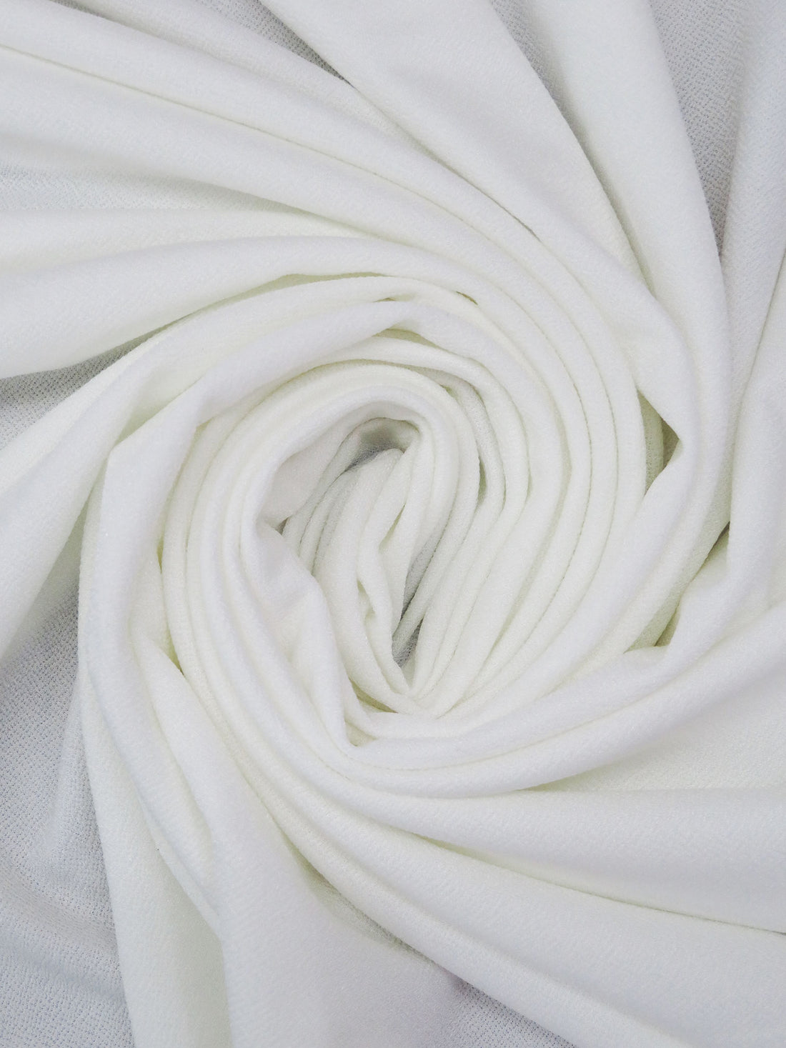 Warm White Polyester/Lycra Crepe Light Weight Double Knit - Famous Dress Designer - 56W