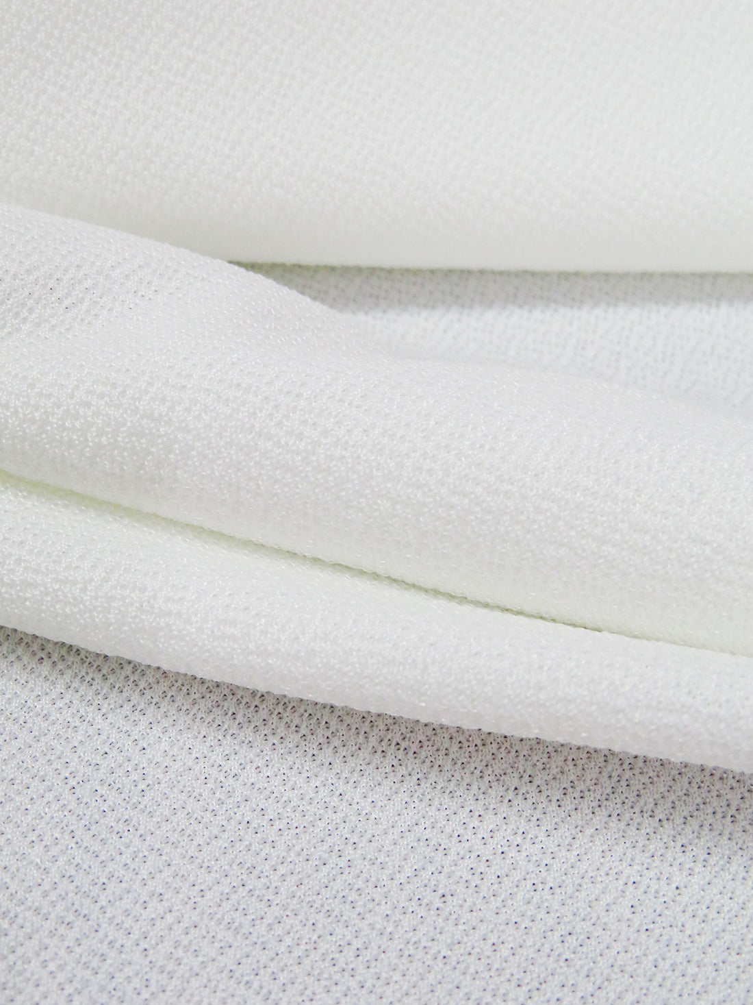 Warm White Polyester/Lycra Crepe Light Weight Double Knit - Famous Dress Designer - 56W