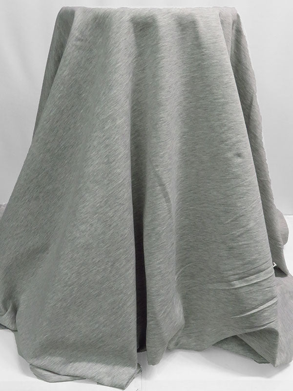 Light Gray Rayon/Nylon/Lycra Heathered Ponte Knit 60W