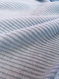 Cool Blue Polyester/Rayon/Lycra Rib Sweater Knit - Michael Stars - 51W
