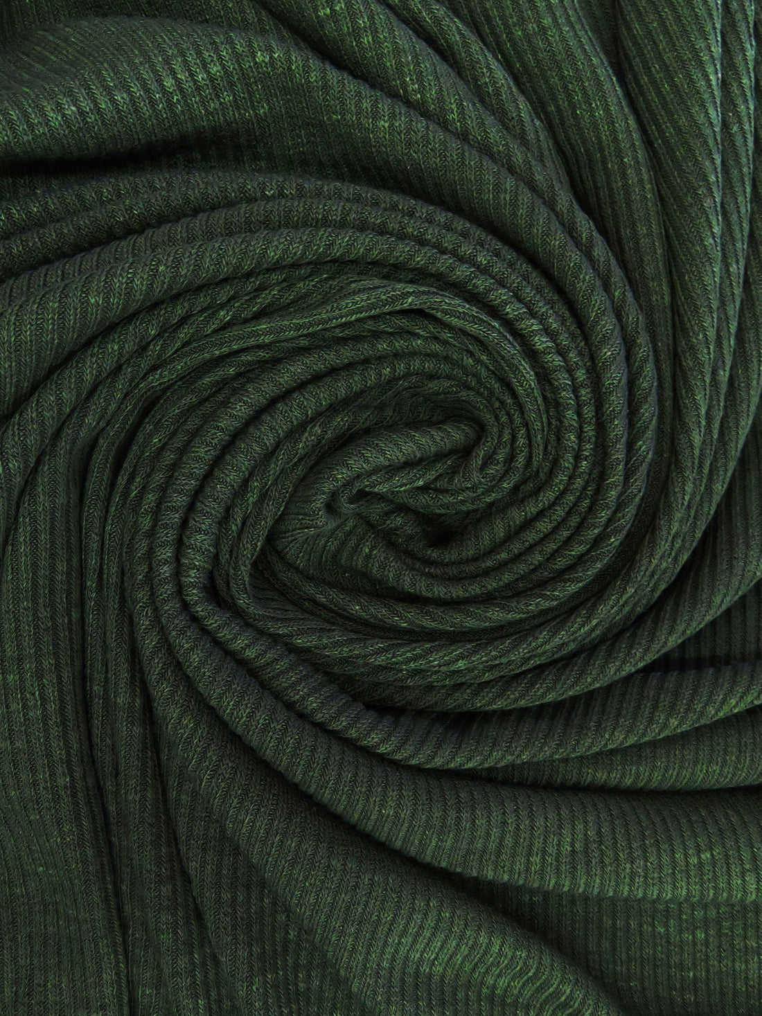 Dark Forest Green Polyester/Rayon/Lycra Rib Sweater Knit - Michael Stars - 49W