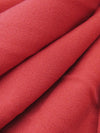 Strawberry Red Polyester/Lycra Stretch Suiting - Famous Dress Designer - 58W