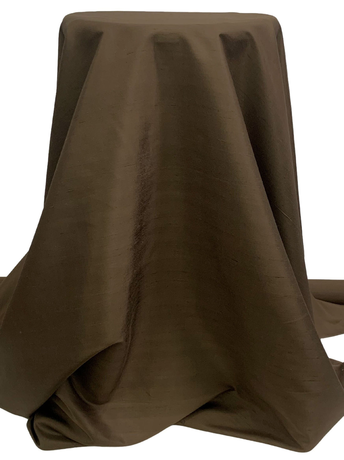 Dark Bronze Brown 100% Silk Shantung 46W