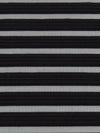 Black 100% Polyester Horizontal Burnout Stripe Ottoman Knit 58W