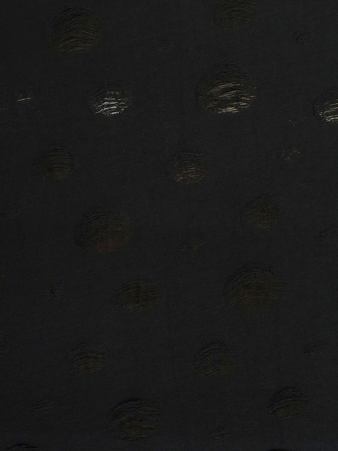 Ash Black 100% Polyester Grunge Polka Dot Burnout Knit 60W