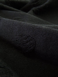 Ash Black 100% Polyester Grunge Polka Dot Burnout Knit 60W