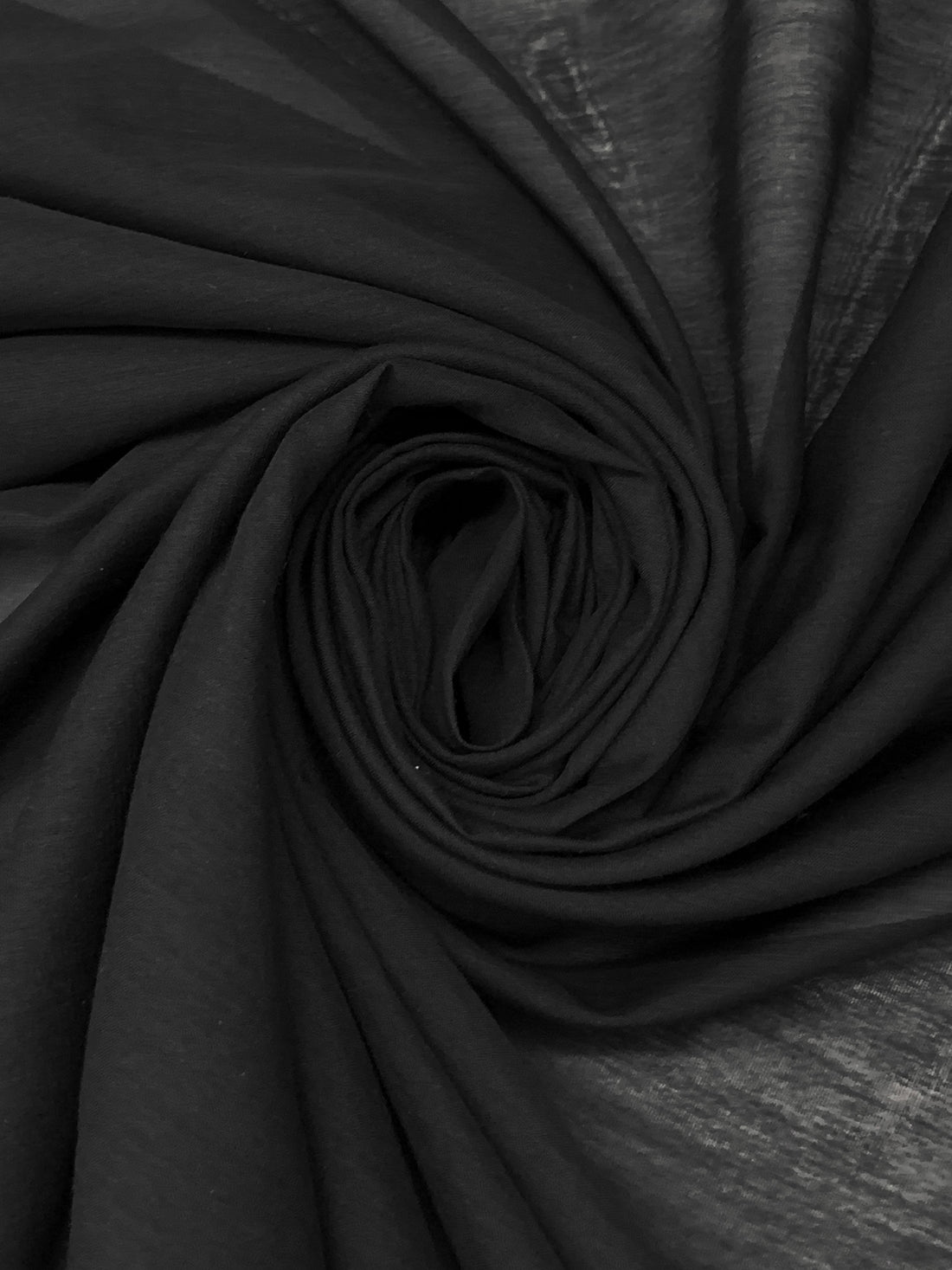 Black Cotton/Silk Voile 54W