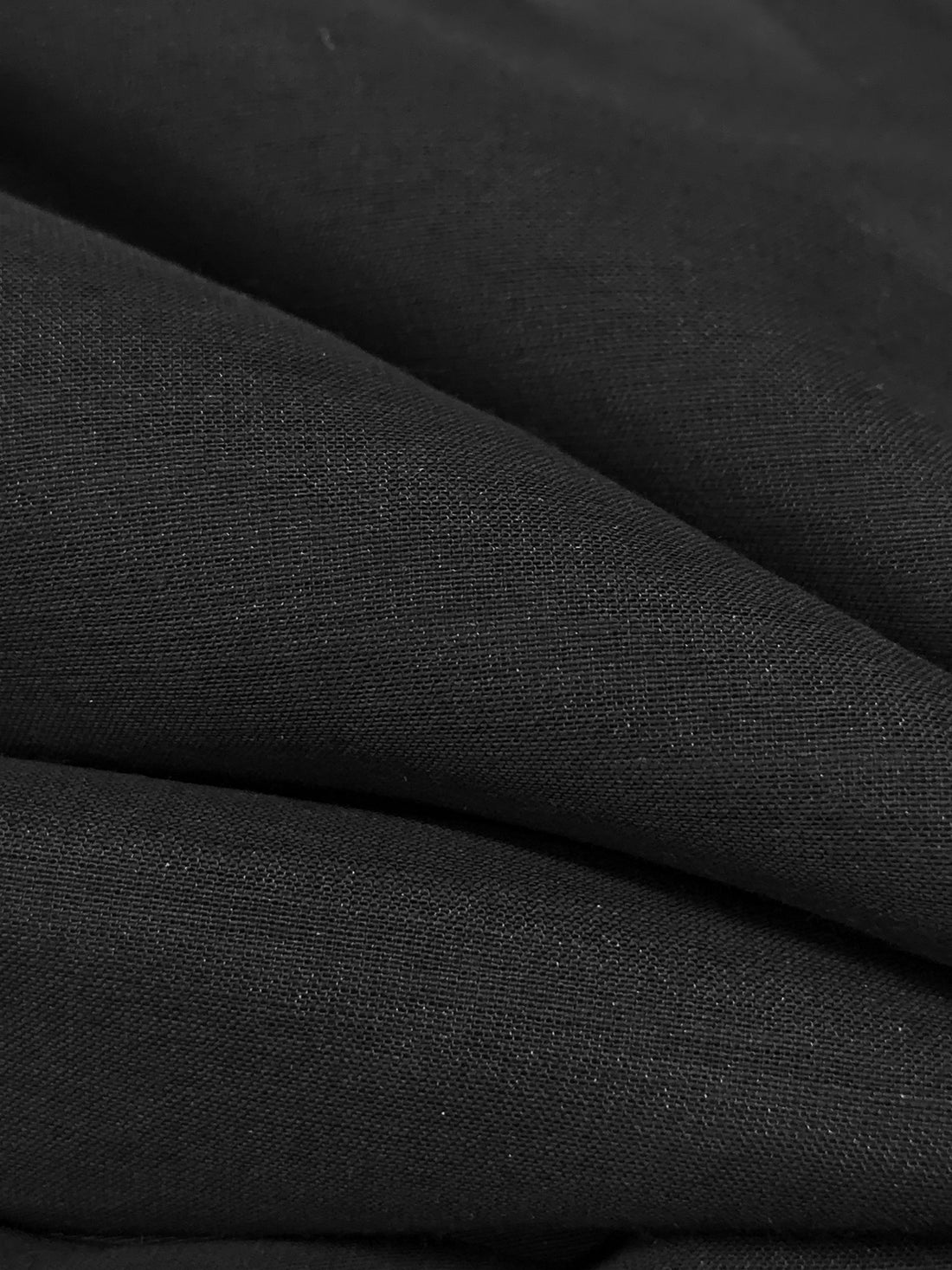 Black Cotton/Silk Voile 54W