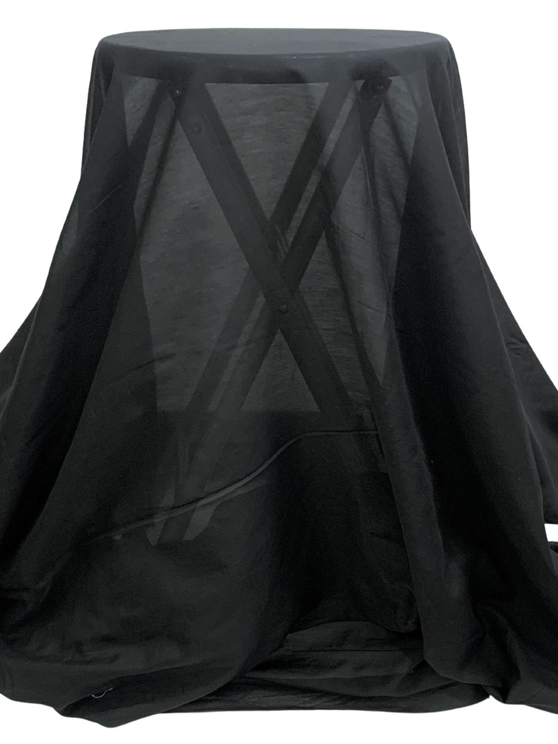 Black Cotton/Silk Voile 54W