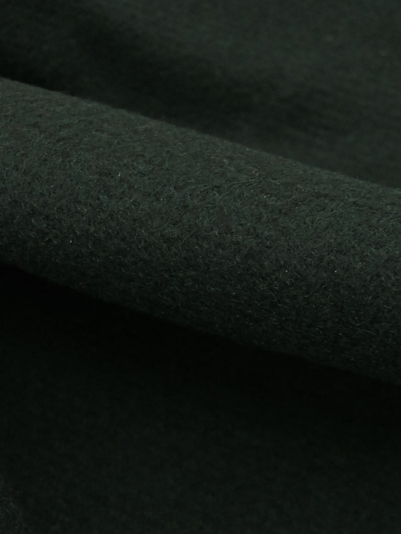 Midnight Forest Green Wool/Polyester Twill Coating 58W