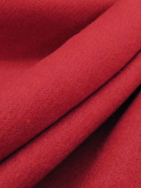 Cherry Red Wool/Polyester Twill Coating 58W