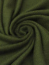 Dark Basil Green Wool/Polyester Boucle Boiled Wool Knit - Imported From Italy - 56W