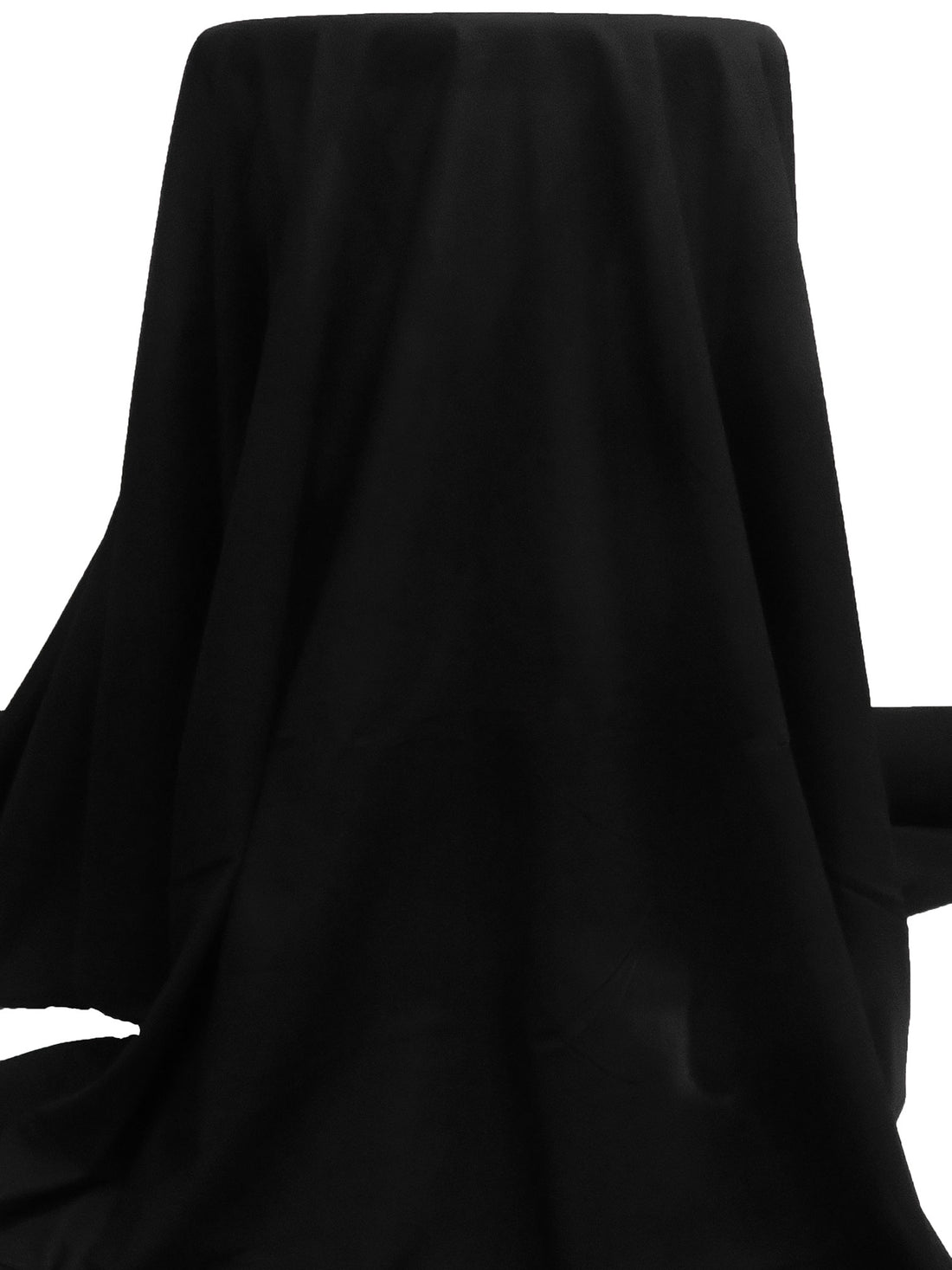 Pitch Black Nylon/Silk/Spandex Stretch Chiffon 50W