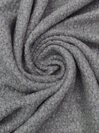 Pewter Gray Wool/Polyester Boucle Boiled Wool Knit - Imported From Italy - 58W