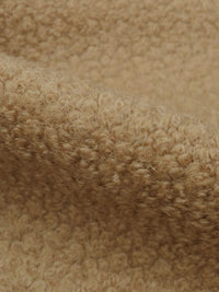 Graham Cracker Wool/Polyester Boucle Boiled Wool Knit - Imported From Italy - 58W