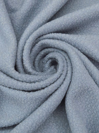 Forget Me Not Blue Wool/Polyester Boucle Boiled Wool Knit - Imported From Italy - 56W