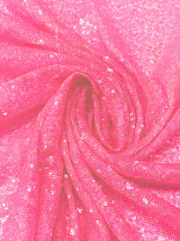 Highlighter Pink/Multi 100% Nylon Sequins On Mesh - Black Halo - 52W