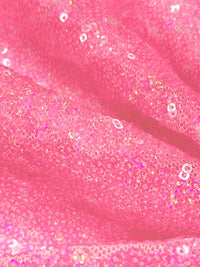 Highlighter Pink/Multi 100% Nylon Sequins On Mesh - Black Halo - 52W