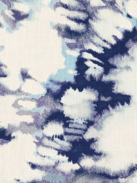 Dark Lapis Blue/Eggshell/Shadow Blue 100% Rayon Abstract Print Challis 58W