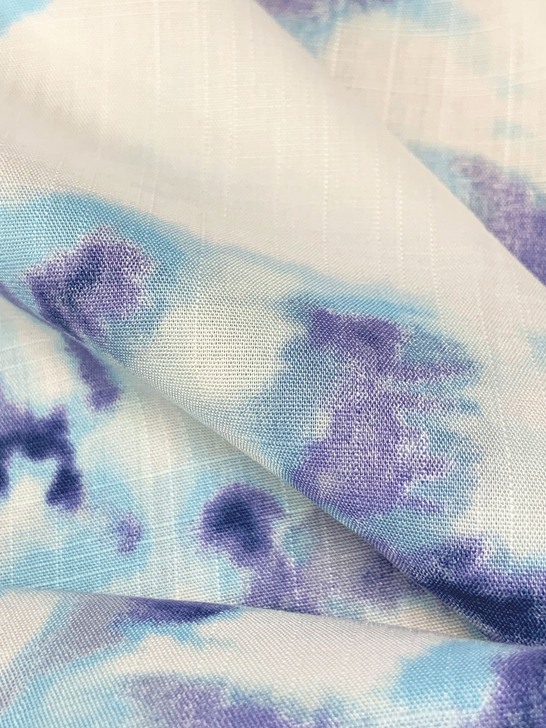 Dark Lapis Blue/Eggshell/Shadow Blue 100% Rayon Abstract Print Challis 58W