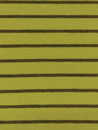 Fresh Avocado/Dark Bronze Rayon/Lycra Horizontal Stripe Jersey Knit 58W