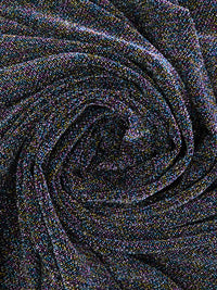 Midnight Black/Vivid Pink/Lemon Yellow/Multi Polyester/Metallic/Lycra Metallic Slinky Double Knit  - Black Halo - 58W