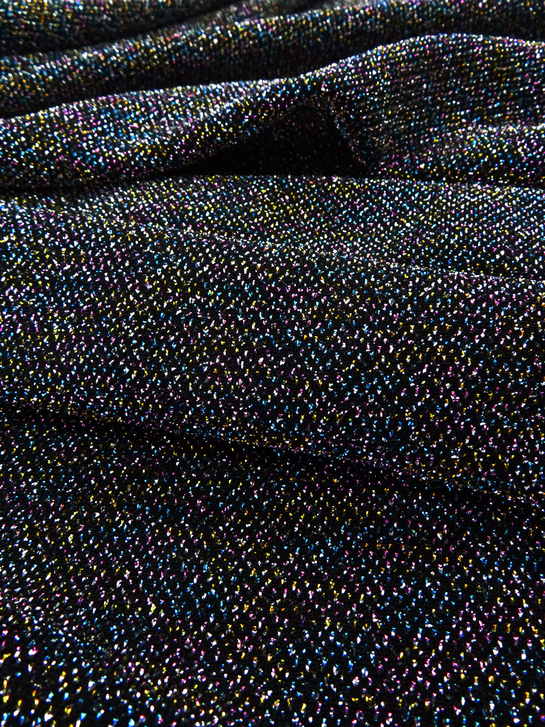 Midnight Black/Vivid Pink/Lemon Yellow/Multi Polyester/Metallic/Lycra Metallic Slinky Double Knit  - Black Halo - 58W