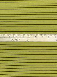 Fresh Avocado/Dark Bronze Rayon/Lycra Horizontal Stripe Jersey Knit 58W