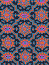 Midnight Sapphire/International Orange/Deep Pacific Blue/Multi Organic Cotton/Lycra Ornate Floral Tile Print Jersey Knit - NY Designer - 60W