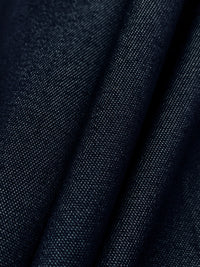 Navy Blue Polyester/Rayon/Lycra Stretch Denim Suiting - NY Designer - 58W