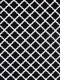 Pitch Black/White Polyester/Lycra Abstract Print DTY Knit 58W