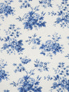 Steel Blue/White 100% Cotton Floral Print Jersey Knit 60W